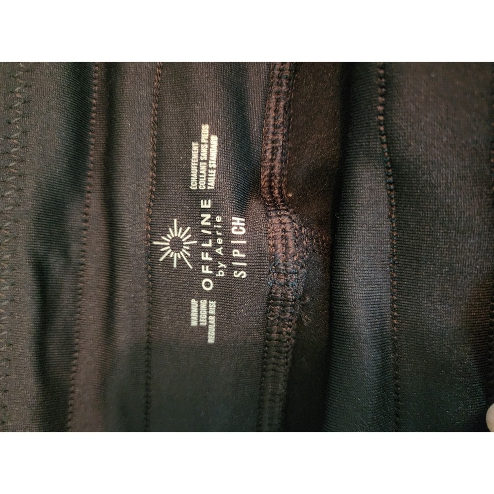 Aerie NWT Womens Small Black Legging Jogger Pants Pocket Workout Travel Lounge - Picture 5 of 8